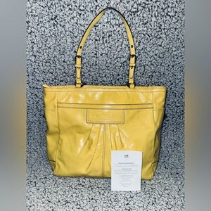 Coach Sunny Yellow Leather Tote